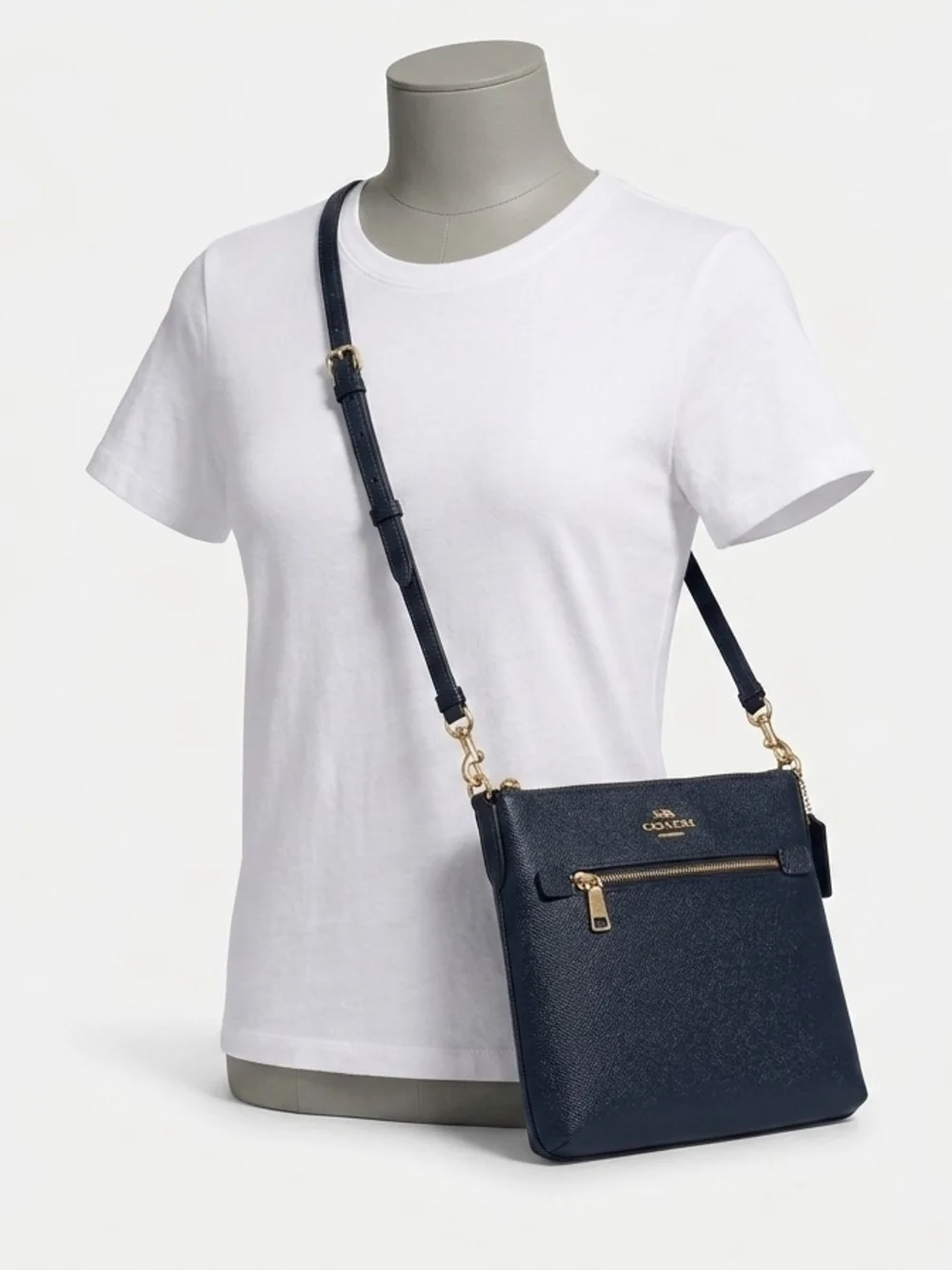 COACH Black Crossbody Bag with Front Zip Pocket - Picture 2 of 9